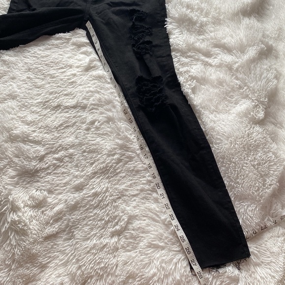 Adriano Goldschmied The Legging Ankle black distressed jeans 28R - Picture 7 of 10